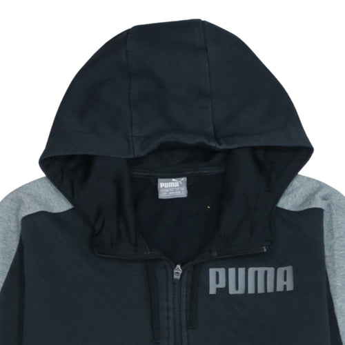 Puma Men's Black Full Zip Hoodie Size S Sportswear Lightweight