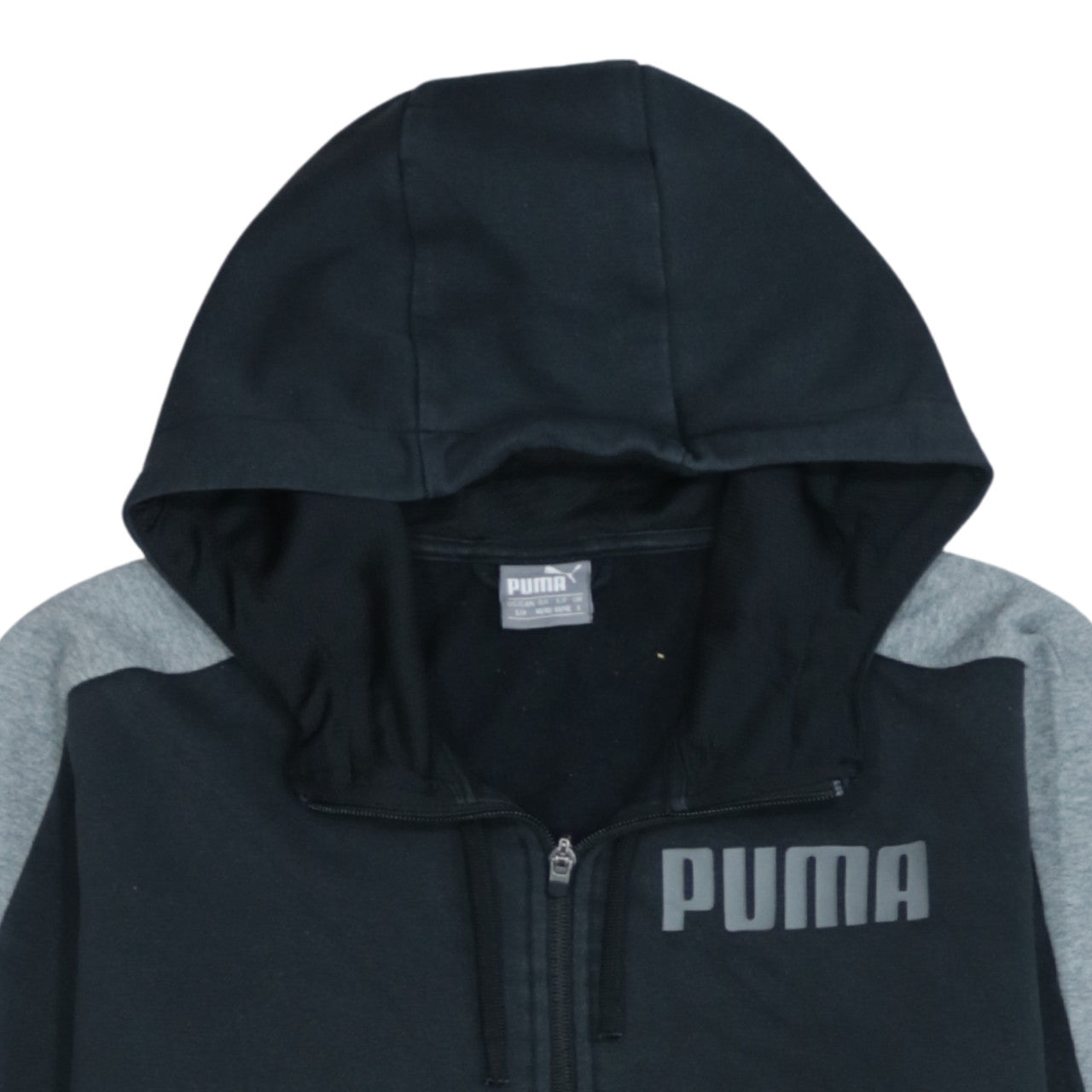 Puma Men's Black Full Zip Hoodie Size S Sportswear Lightweight