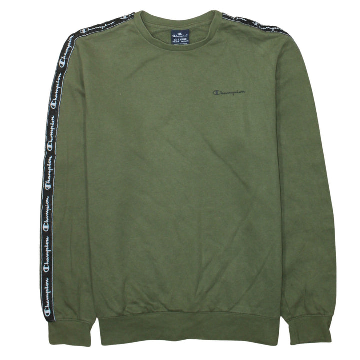 Champion Boys Green Logo Tape Pullover Sweatshirt 15-16 Years