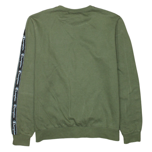 Champion Boys Green Logo Tape Pullover Sweatshirt 15-16 Years