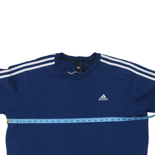 Adidas Men's Blue XL Pullover Crew Neck Sports Sweatshirt