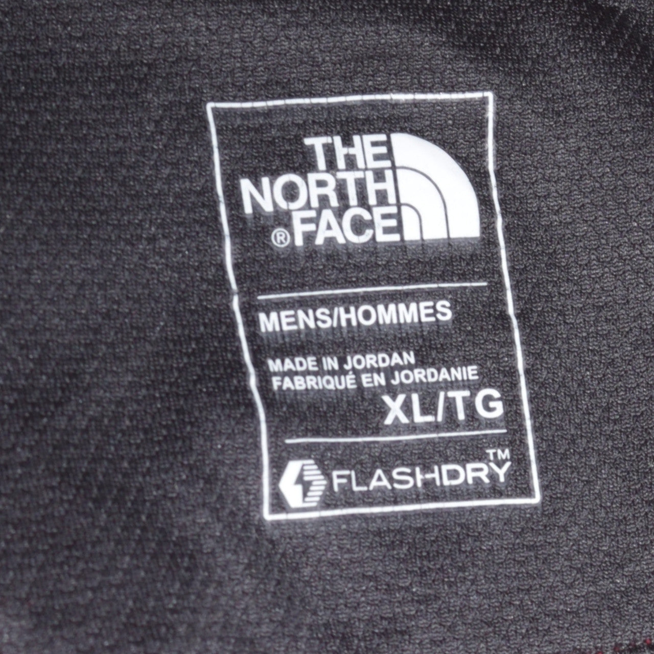 The North Face Mens Red Grey Full Zip Hoodie XL FlashDry Cotton Blend