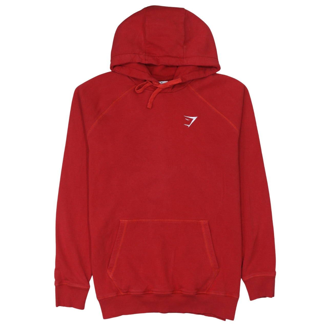 Gymshark Mens Red Pullover Hoodie Size M Regular Fit Sportswear