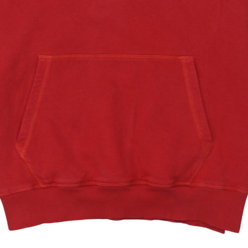 Gymshark Mens Red Pullover Hoodie Size M Regular Fit Sportswear