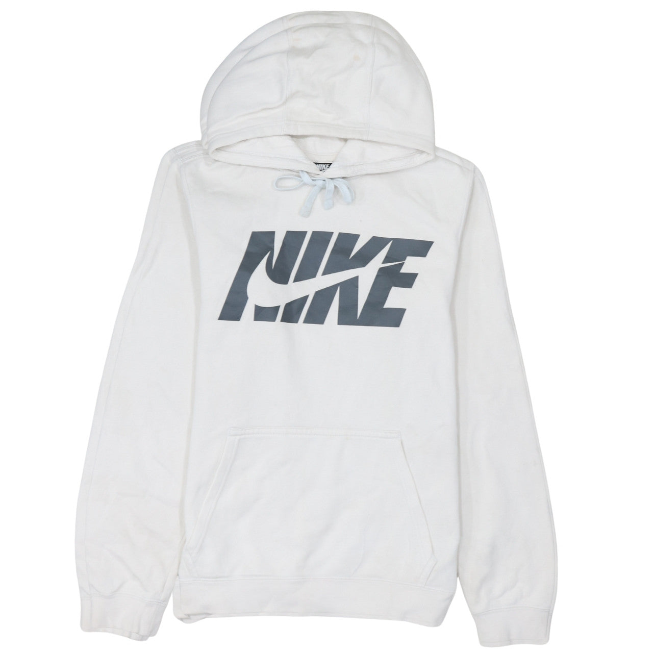 Nike Men's White Pullover Hoodie S Regular Fit Graphic Logo