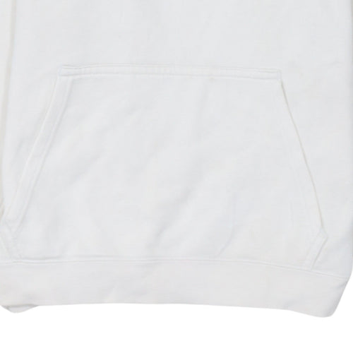 Nike Men's White Pullover Hoodie S Regular Fit Graphic Logo