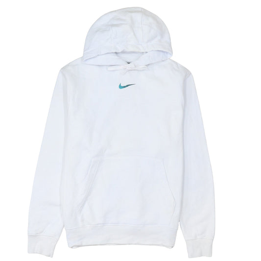 Nike Men's White Pullover Hoodie S Classic Fit Logo Sportswear
