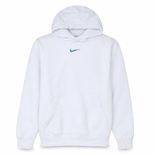 Nike Men's White Pullover Hoodie S Classic Fit Logo Sportswear