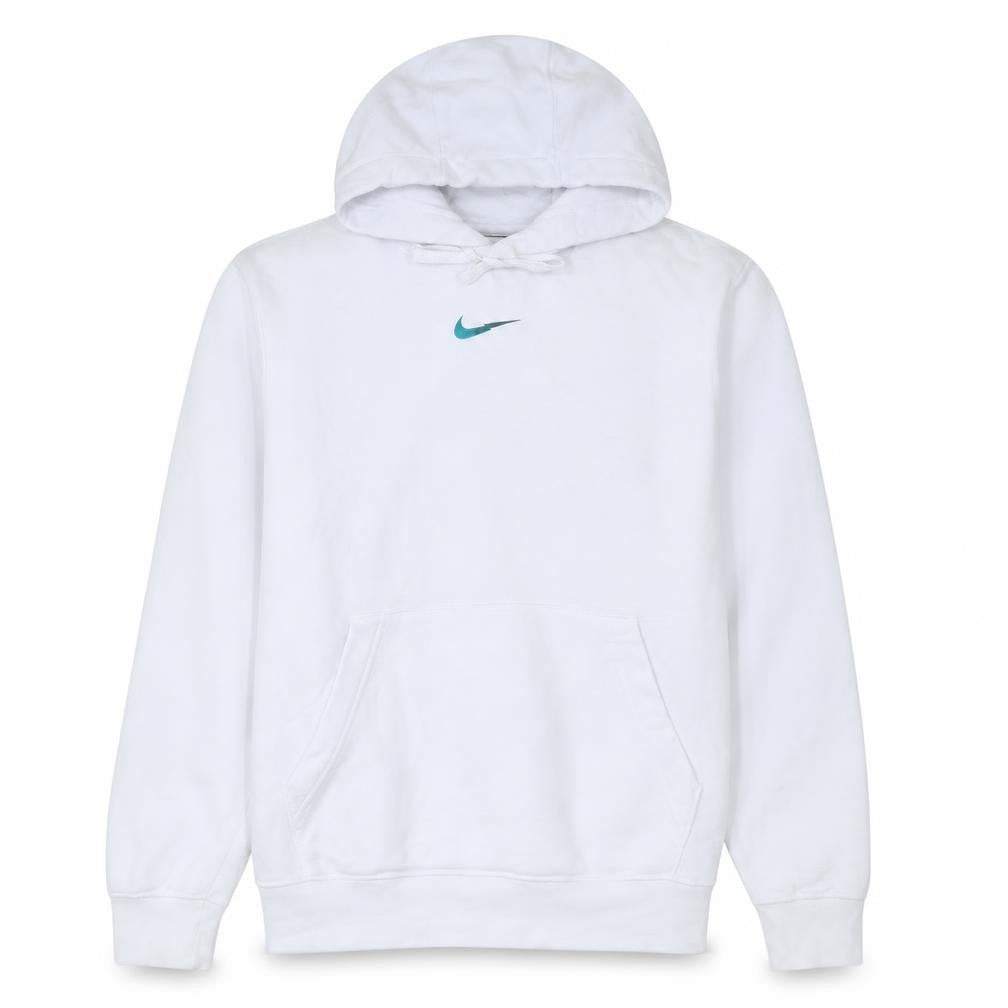 Nike Men's White Pullover Hoodie S Classic Fit Logo Sportswear