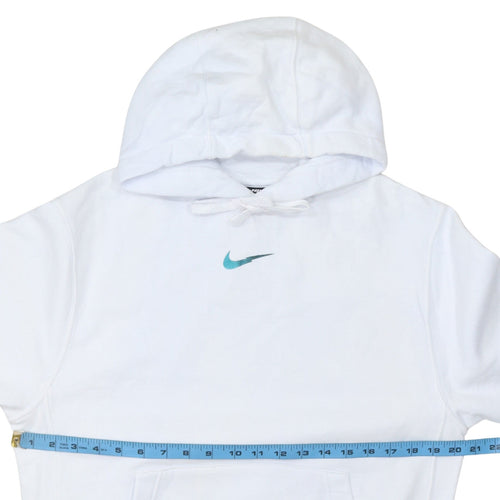 Nike Men's White Pullover Hoodie S Classic Fit Logo Sportswear