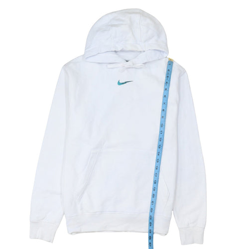 Nike Men's White Pullover Hoodie S Classic Fit Logo Sportswear