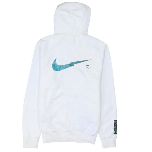 Nike Men's White Pullover Hoodie S Classic Fit Logo Sportswear
