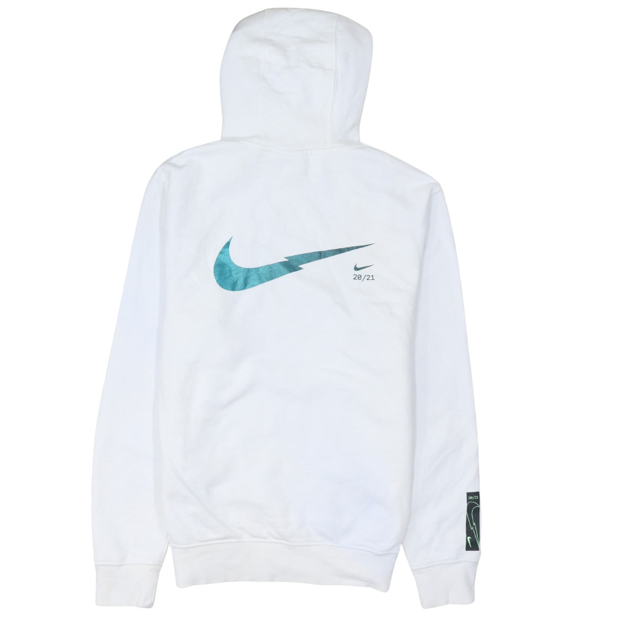 Nike Men's White Pullover Hoodie S Classic Fit Logo Sportswear