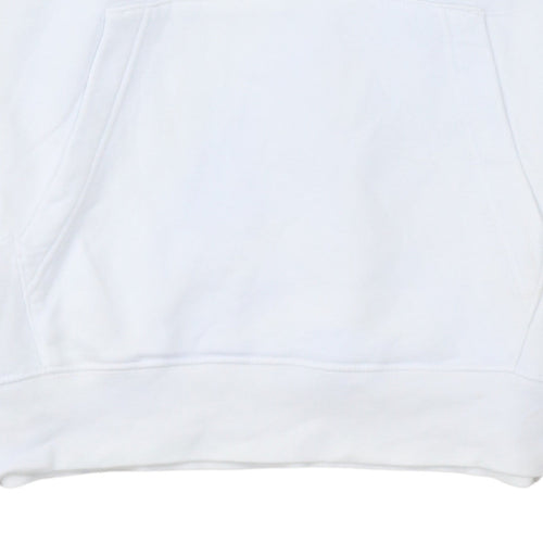 Nike Men's White Pullover Hoodie S Classic Fit Logo Sportswear