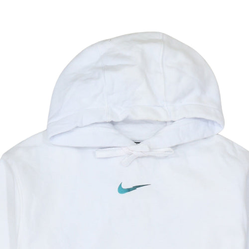 Nike Men's White Pullover Hoodie S Classic Fit Logo Sportswear