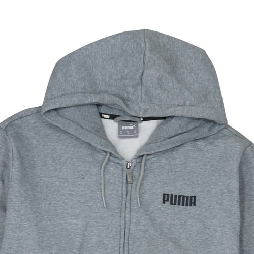 Puma Men Grey XL Full Zip Hoodie Fleece Sportswear