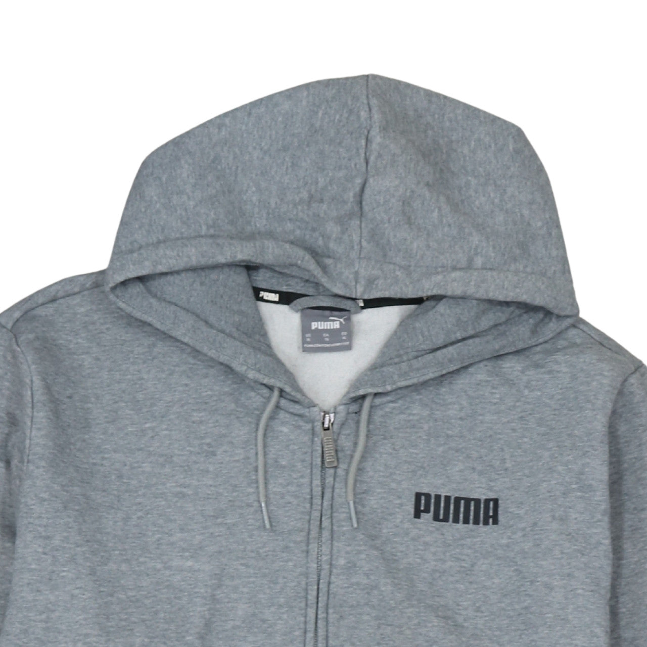 Puma Men Grey XL Full Zip Hoodie Fleece Sportswear