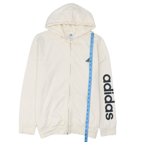 Adidas Women Beige Full Zip Hoodie Sweatshirt XL