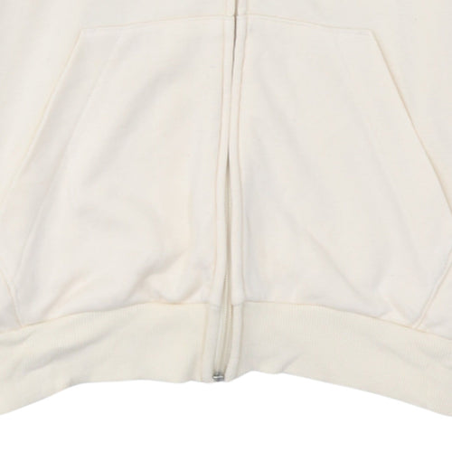 Adidas Women Beige Full Zip Hoodie Sweatshirt XL