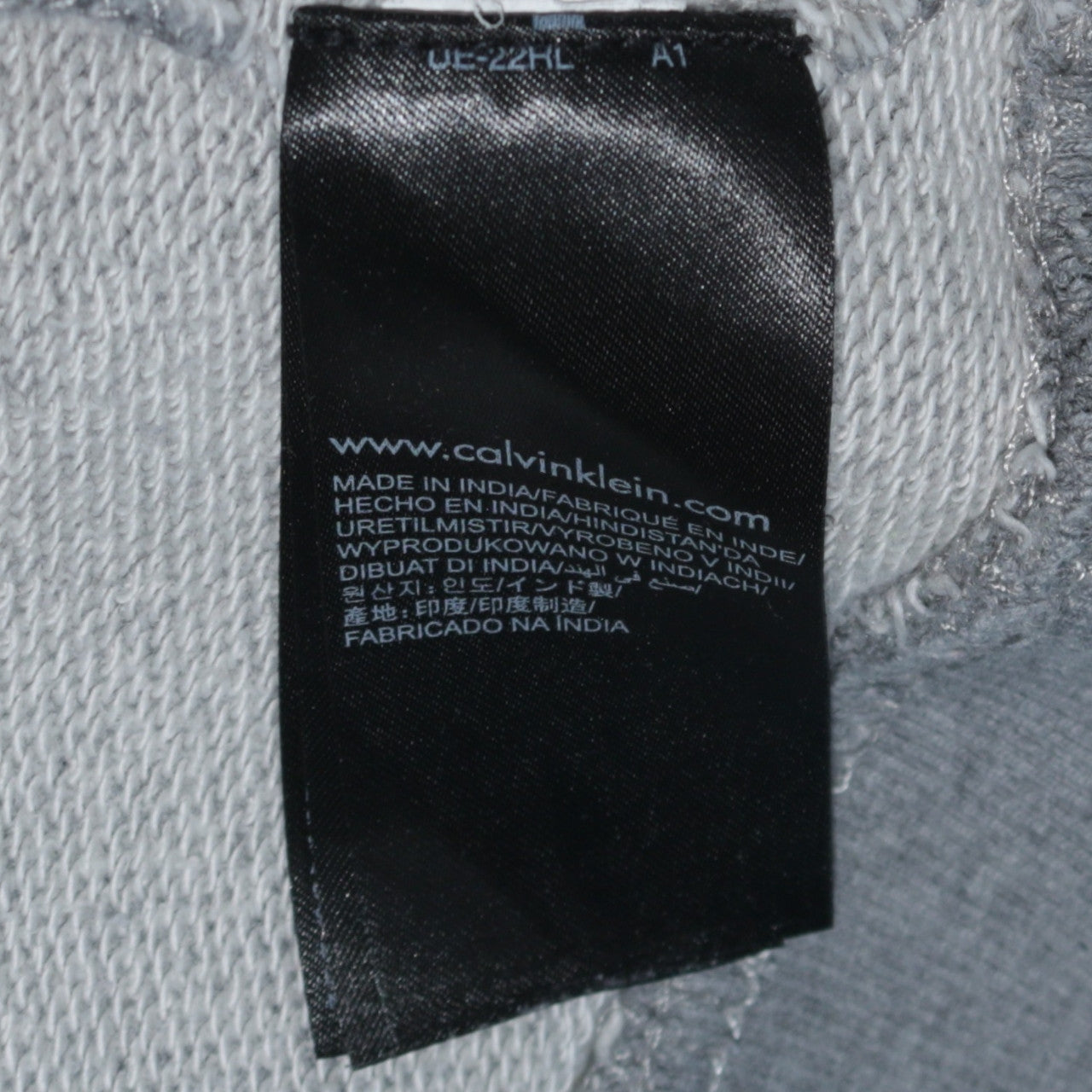 Calvin Klein Jeans Men's Grey Pullover Hoodie M Logo Cotton Blend