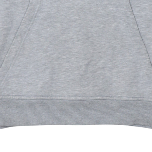 Adidas Men's Grey Pullover Hoodie M Regular Fit Sports Fleece