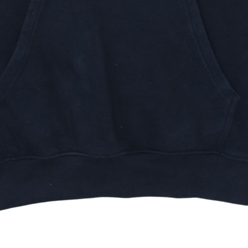Champion Men's Blue Pullover Hoodie Medium Logo Fleece Sweatshirt