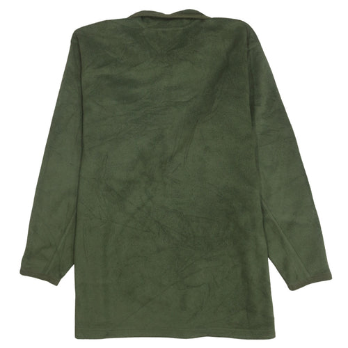 Adidas Men's Green Fleece 1/4 Zip Pullover Sweatshirt M