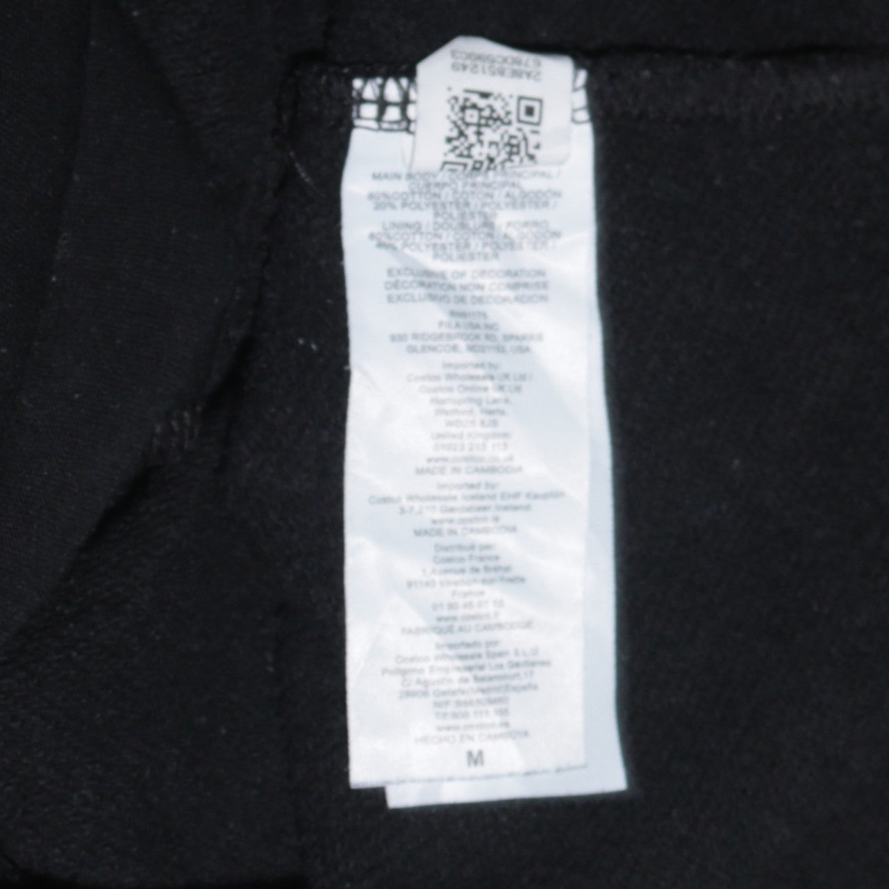 Fila Women Black Pullover Hoodie Medium Cotton Blend Casual