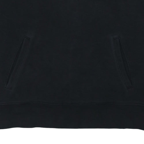 Fila Women Black Pullover Hoodie Medium Cotton Blend Casual