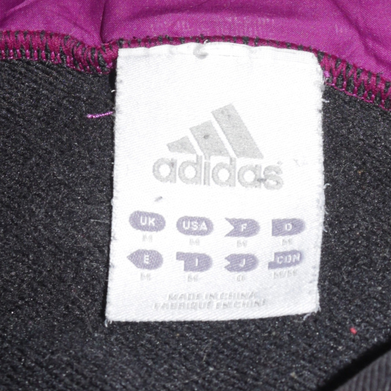 Adidas Men's Black Purple Pullover Hoodie Graphic Print Size M