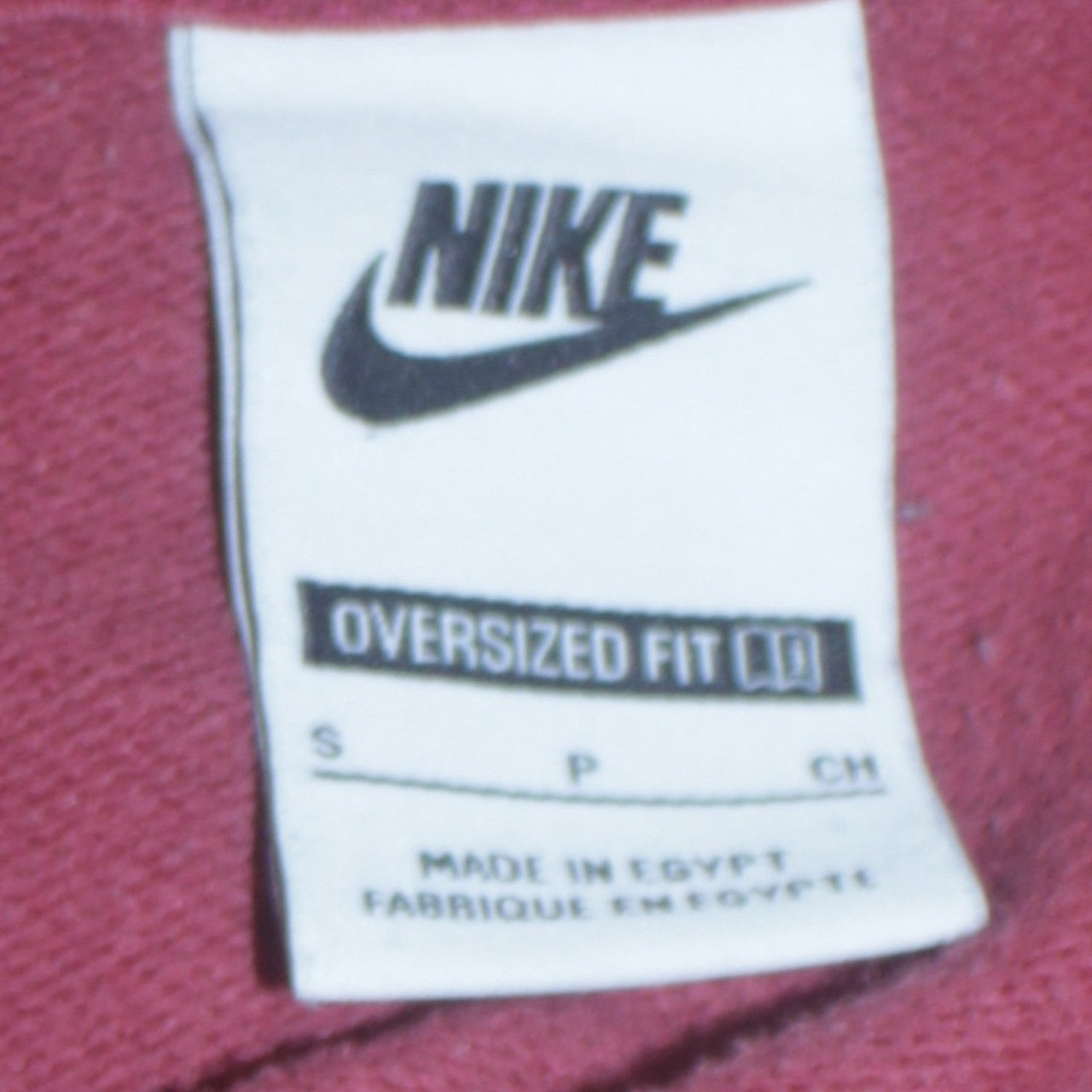 Nike Womens Pink 1/4 Zip Oversized Sweatshirt S Cotton Blend