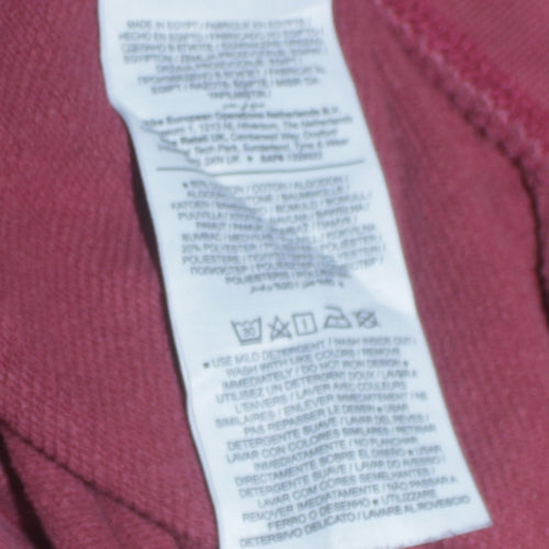 Nike Womens Pink 1/4 Zip Oversized Sweatshirt S Cotton Blend