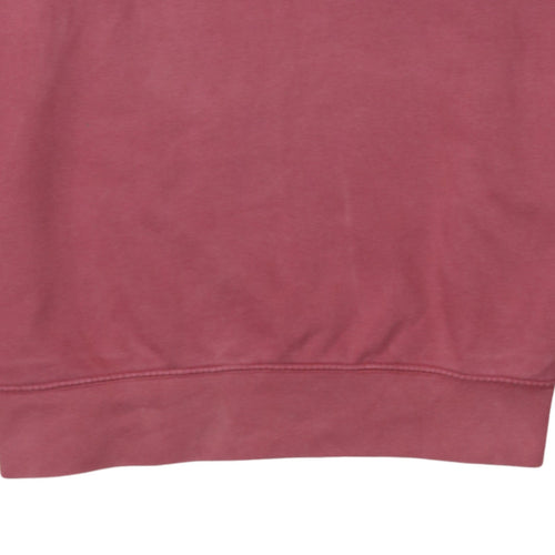 Nike Womens Pink 1/4 Zip Oversized Sweatshirt S Cotton Blend