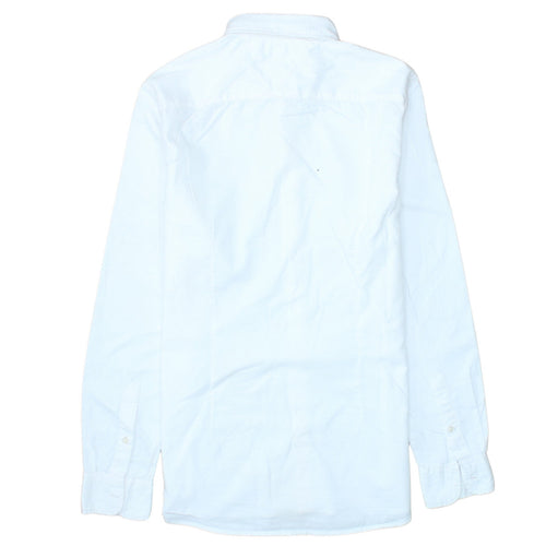 Tommy Hilfiger Men's White Slim Fit Long Sleeve Cotton Shirt M