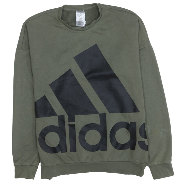 Adidas Men’s Green Logo Pullover Sweatshirt Size M