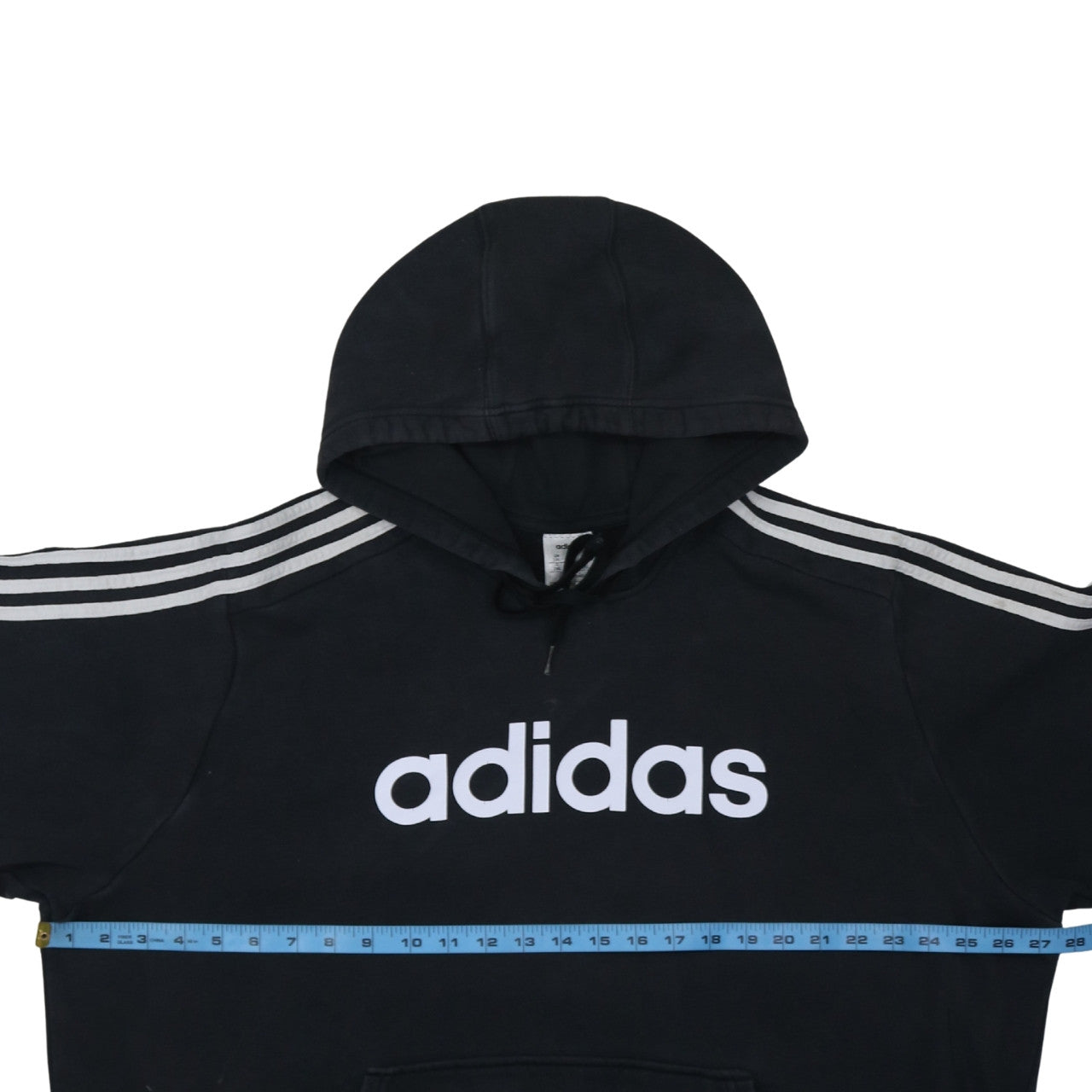 Adidas Mens Black 2XL Pullover Hoodie with Logo and Pockets