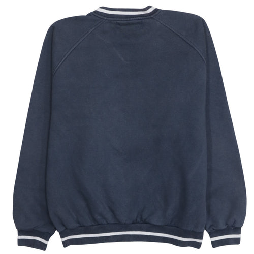 Kappa Men Blue Logo Pullover Sweatshirt Small Crew Neck