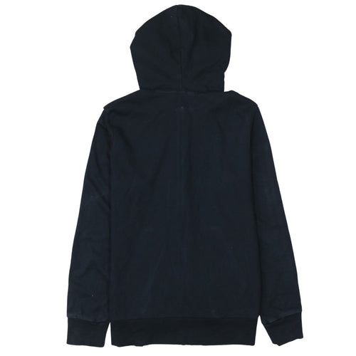 Adidas Women Black Full Zip Hoodie Medium UK 12-14 Cotton Blend
