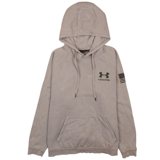 Under Armour Men's Grey XL Pullover Hoodie Freedom Graphic Fleece