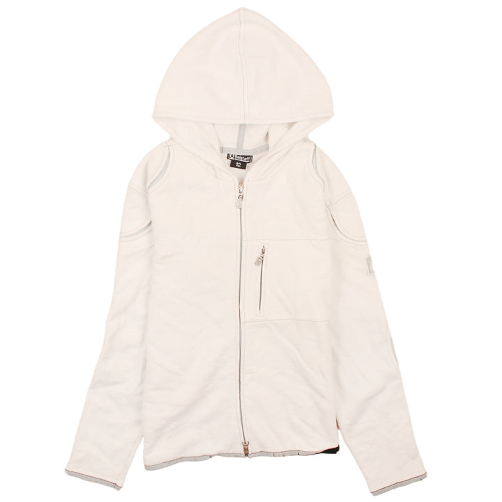 Belstaff Women White Size 12 Full Zip Logo Hoodie