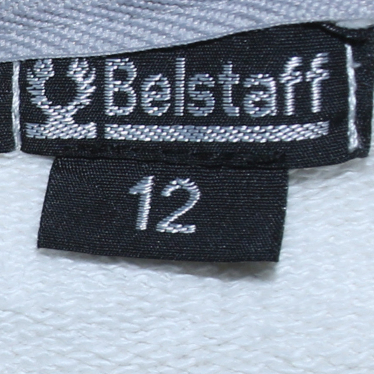 Belstaff Women White Size 12 Full Zip Logo Hoodie