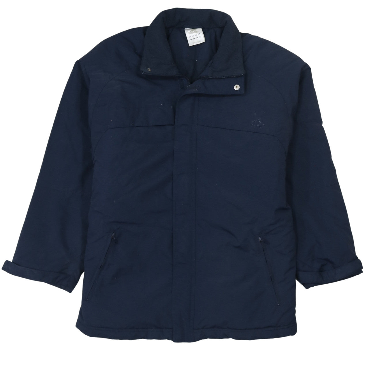 Adidas Men's Blue L Full Zip Lined Parka Jacket