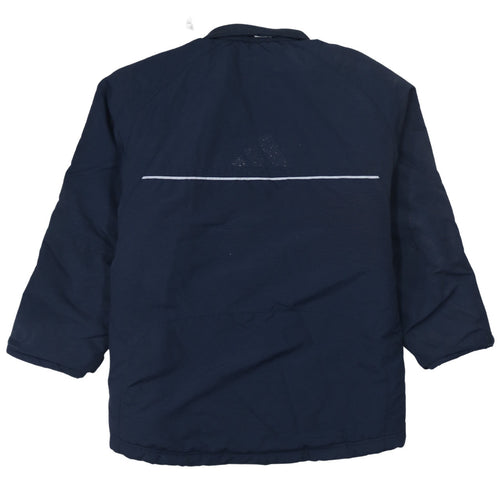 Adidas Men's Blue L Full Zip Lined Parka Jacket
