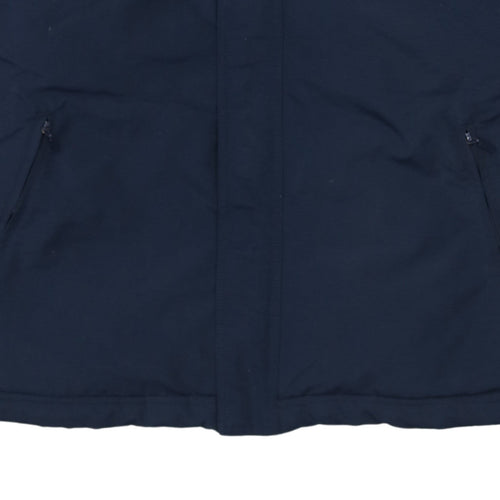 Adidas Men's Blue L Full Zip Lined Parka Jacket