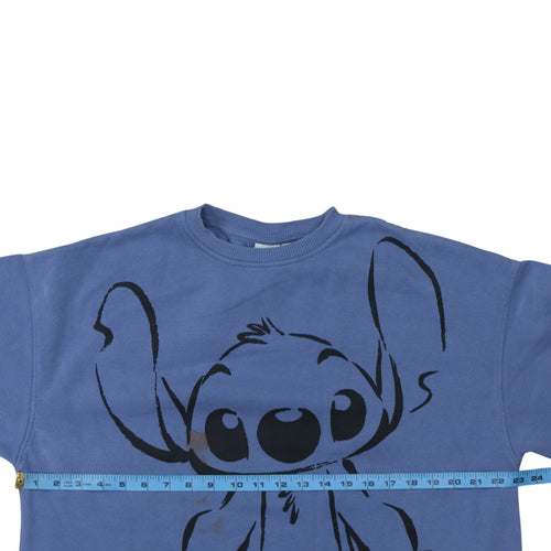 Disney Primark Womens Blue Stitch Sweatshirt Size Small 10/12 Pullover