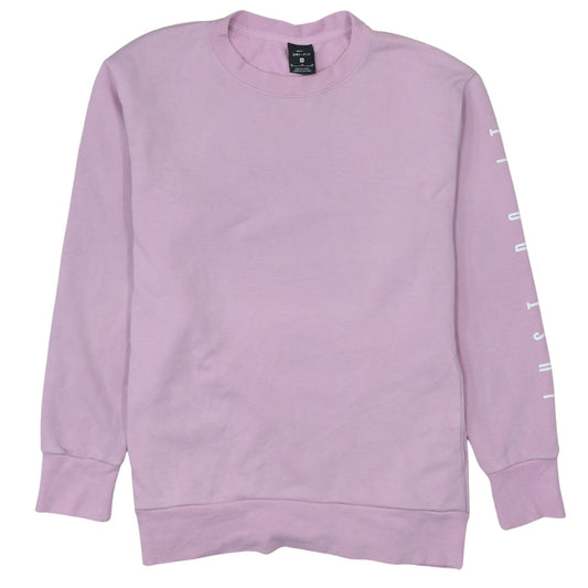 Nike Women Pink Dri-FIT Crew Neck Pullover Sweatshirt M