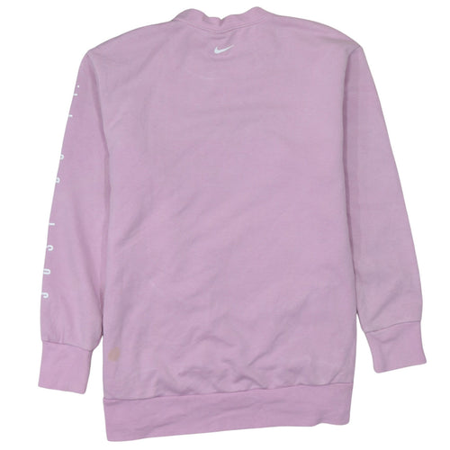 Nike Women Pink Dri-FIT Crew Neck Pullover Sweatshirt M