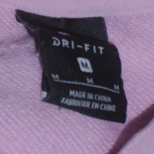 Nike Women Pink Dri-FIT Crew Neck Pullover Sweatshirt M
