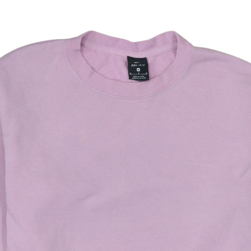 Nike Women Pink Dri-FIT Crew Neck Pullover Sweatshirt M
