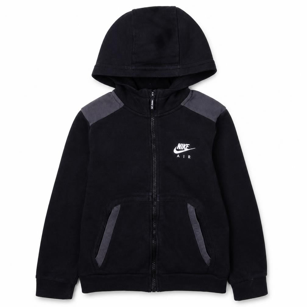 Nike Boys Black Full Zip Hoodie Sweatshirt - Size S (128-137cm)